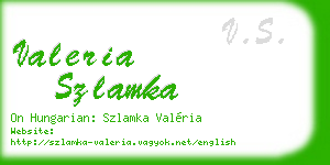 valeria szlamka business card