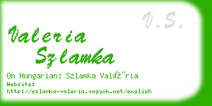 valeria szlamka business card